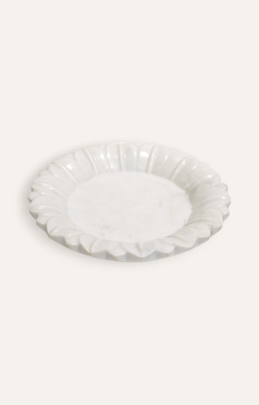 White Marble Round Tray