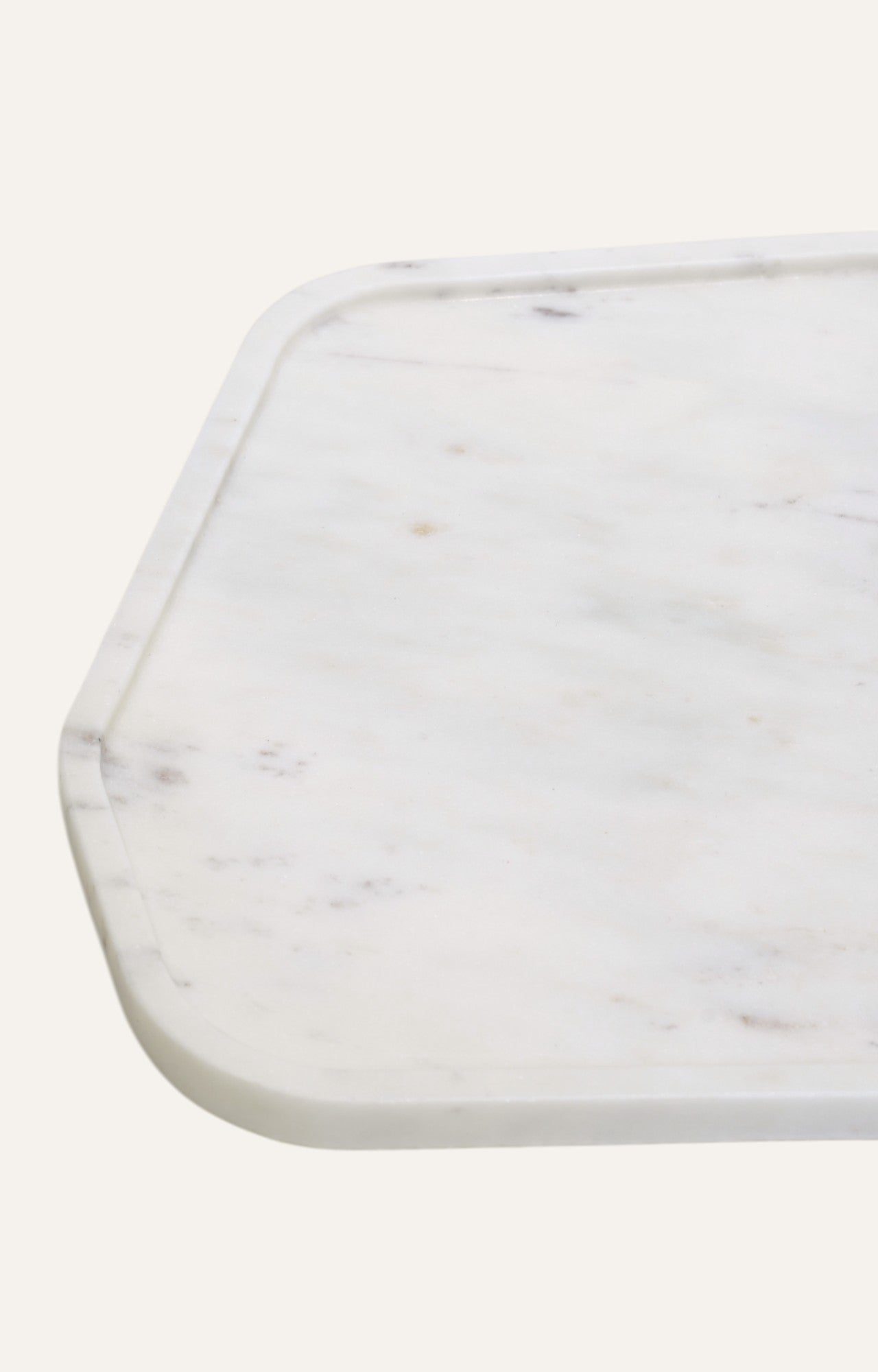 White Marble Modern Geometric Platter