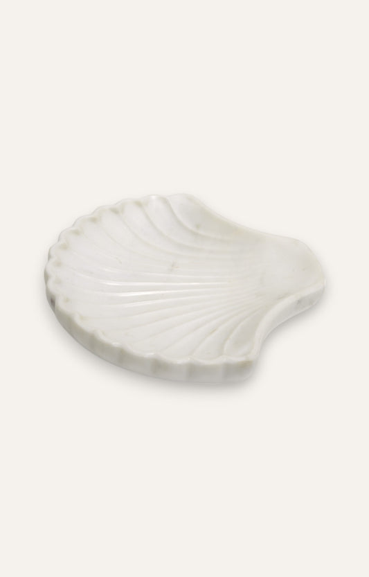 White Marble Fluted Platter
