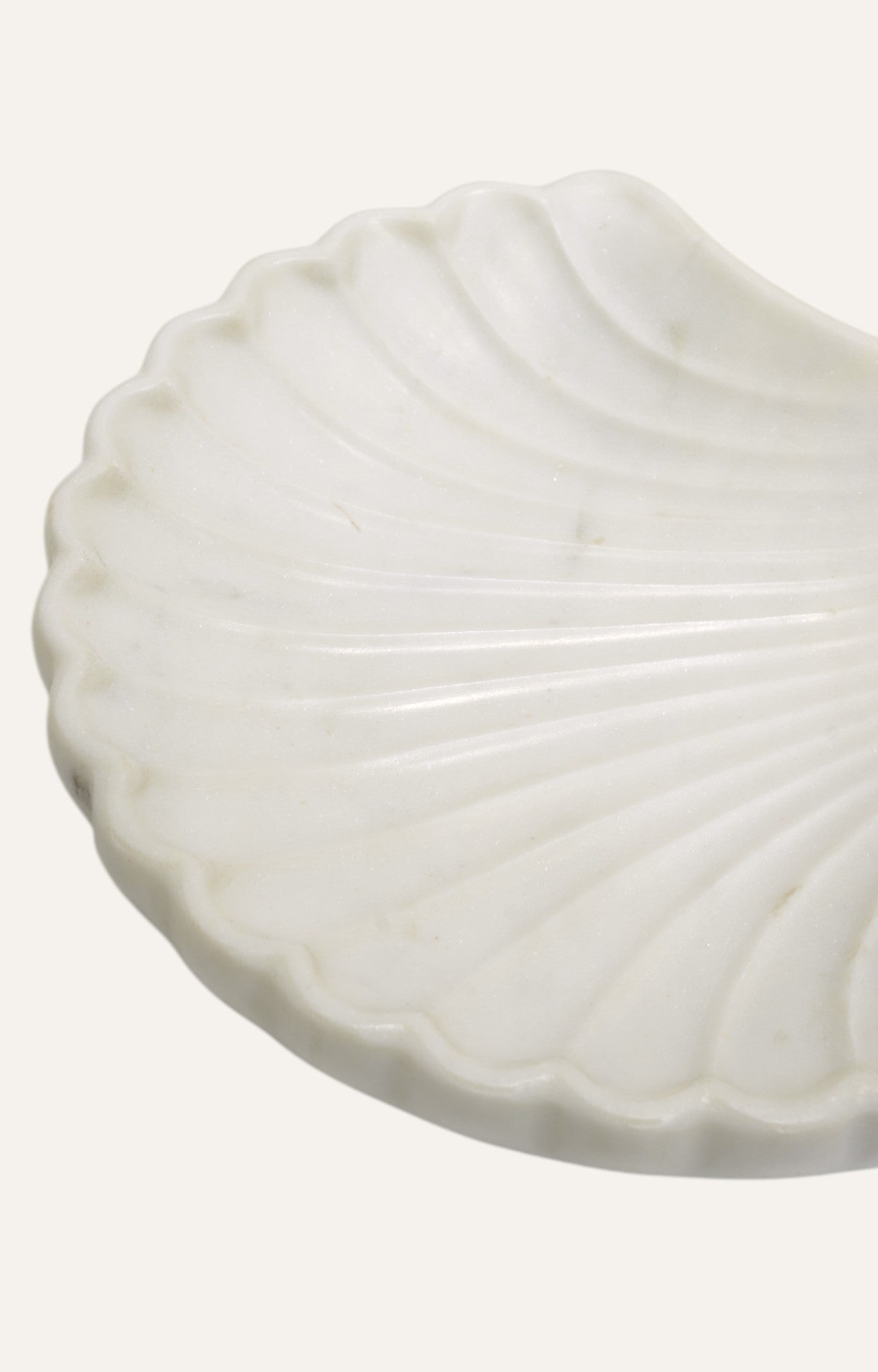 White Marble Fluted Platter