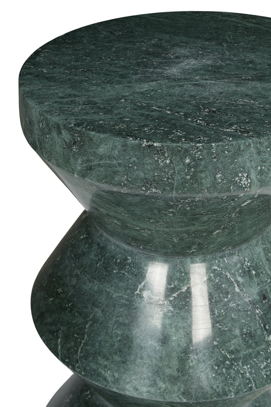 Geometric Green Marble Accent Table