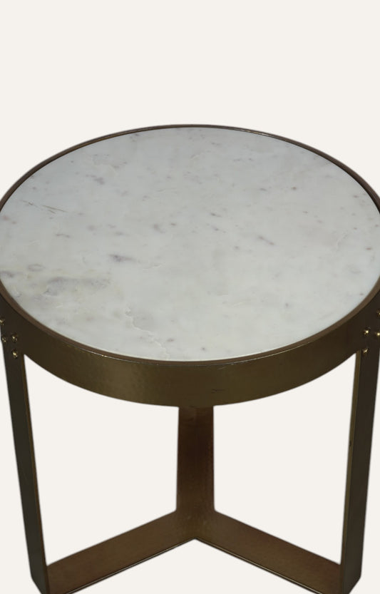 Marble top side table