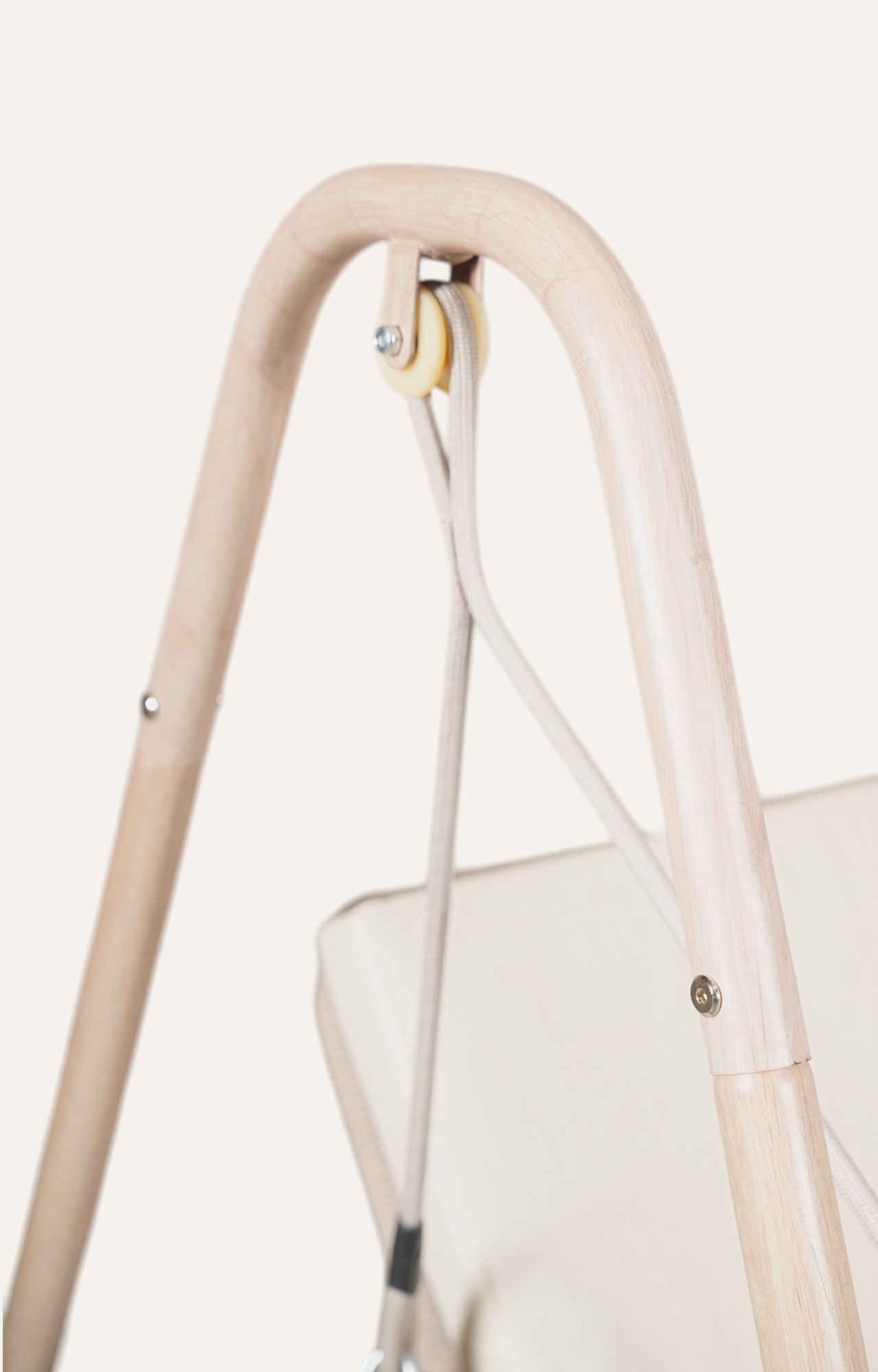 Porch One Seater Swing Garden Metal Chair with Nylon Ropes