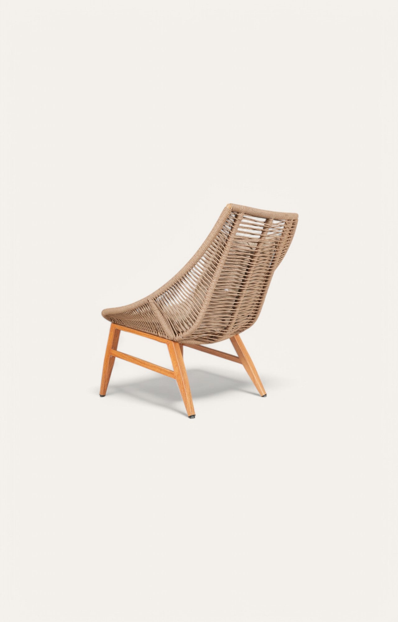 Habor Metal and Nylon Ropes Outdoor Lounge Chair