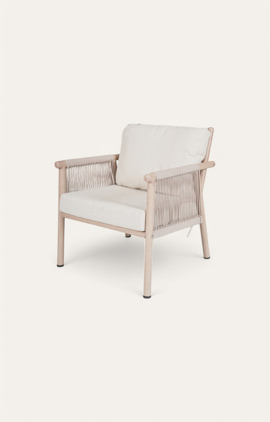 Tranquil Metal and Nylon Ropes 1 Seater Outdoor Armchair