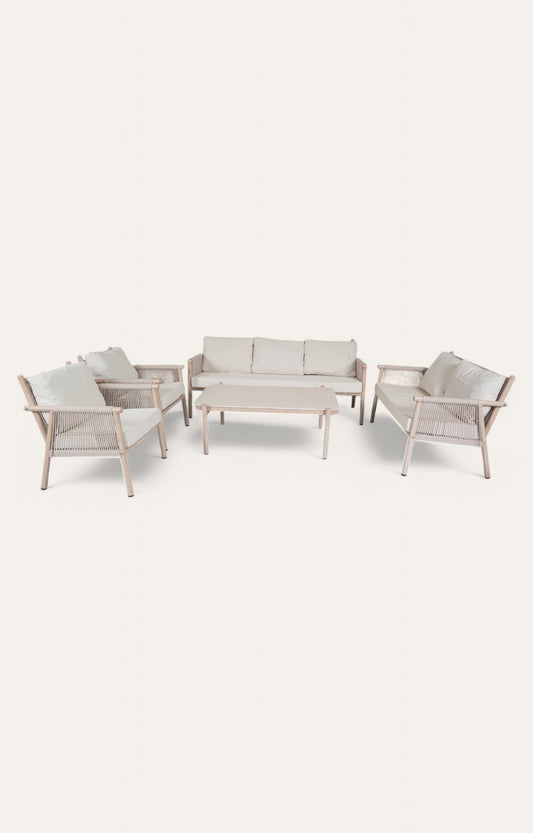 Tranquil with Metal and Nylon Ropes 7 Seater Outdoor Sofa Set