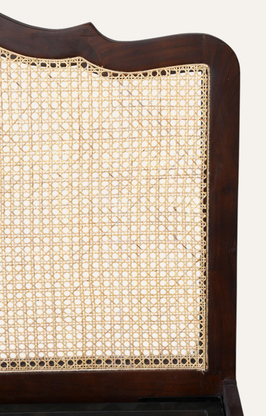 Fiona French Wooden Bed with Cane Detailing