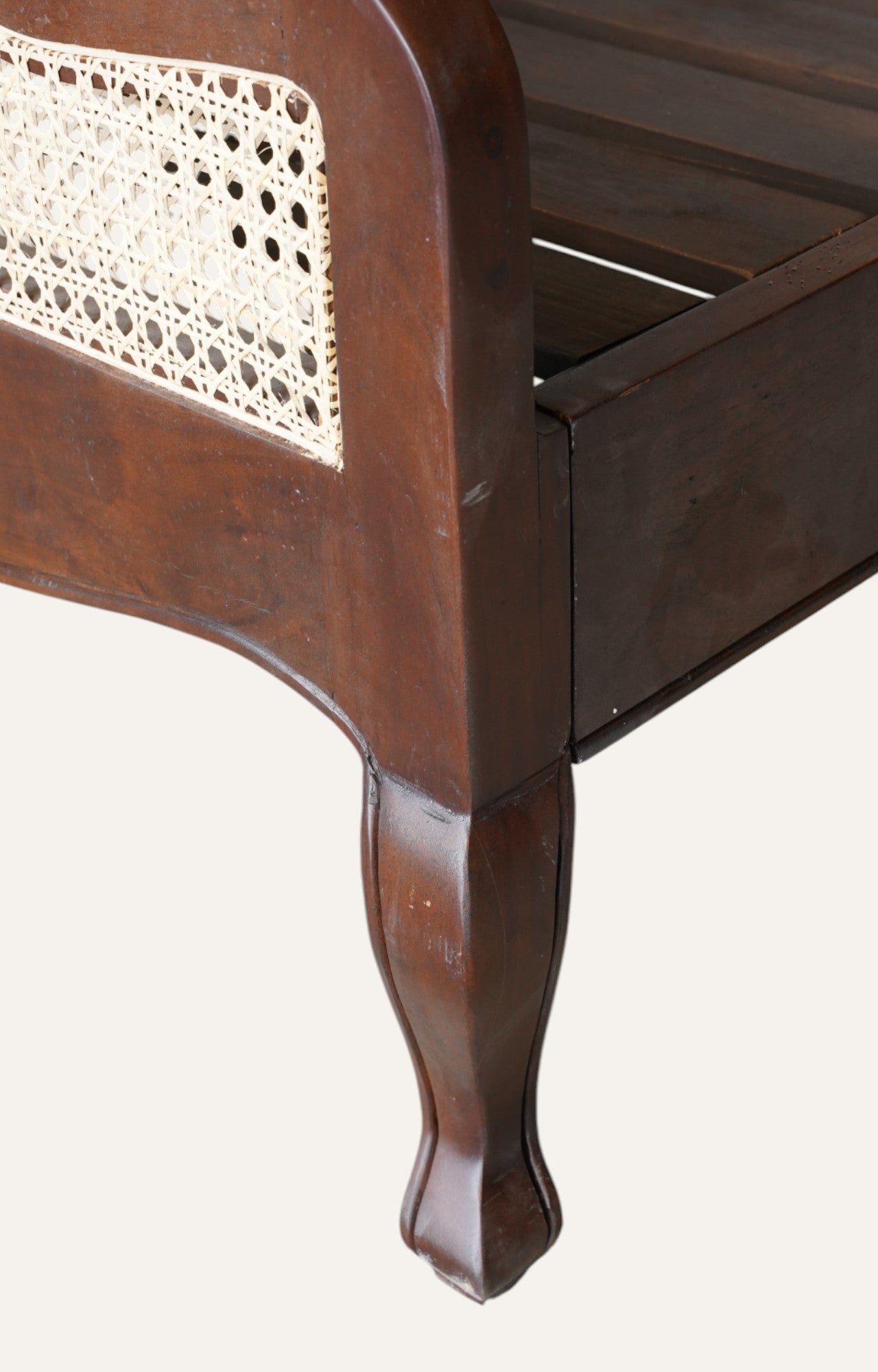 Fiona French Wooden Bed with Cane Detailing