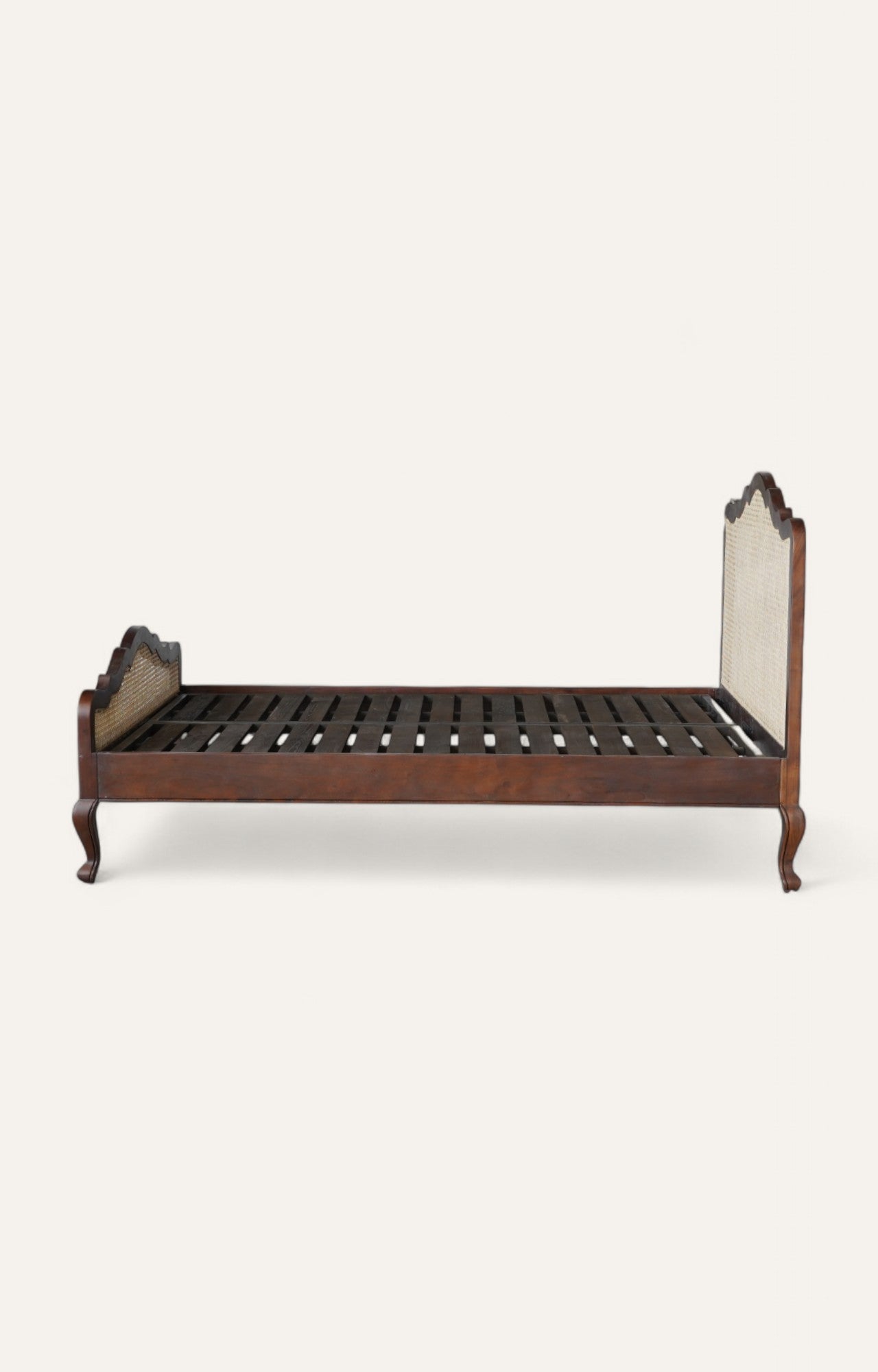 Fiona French Wooden Bed with Cane Detailing