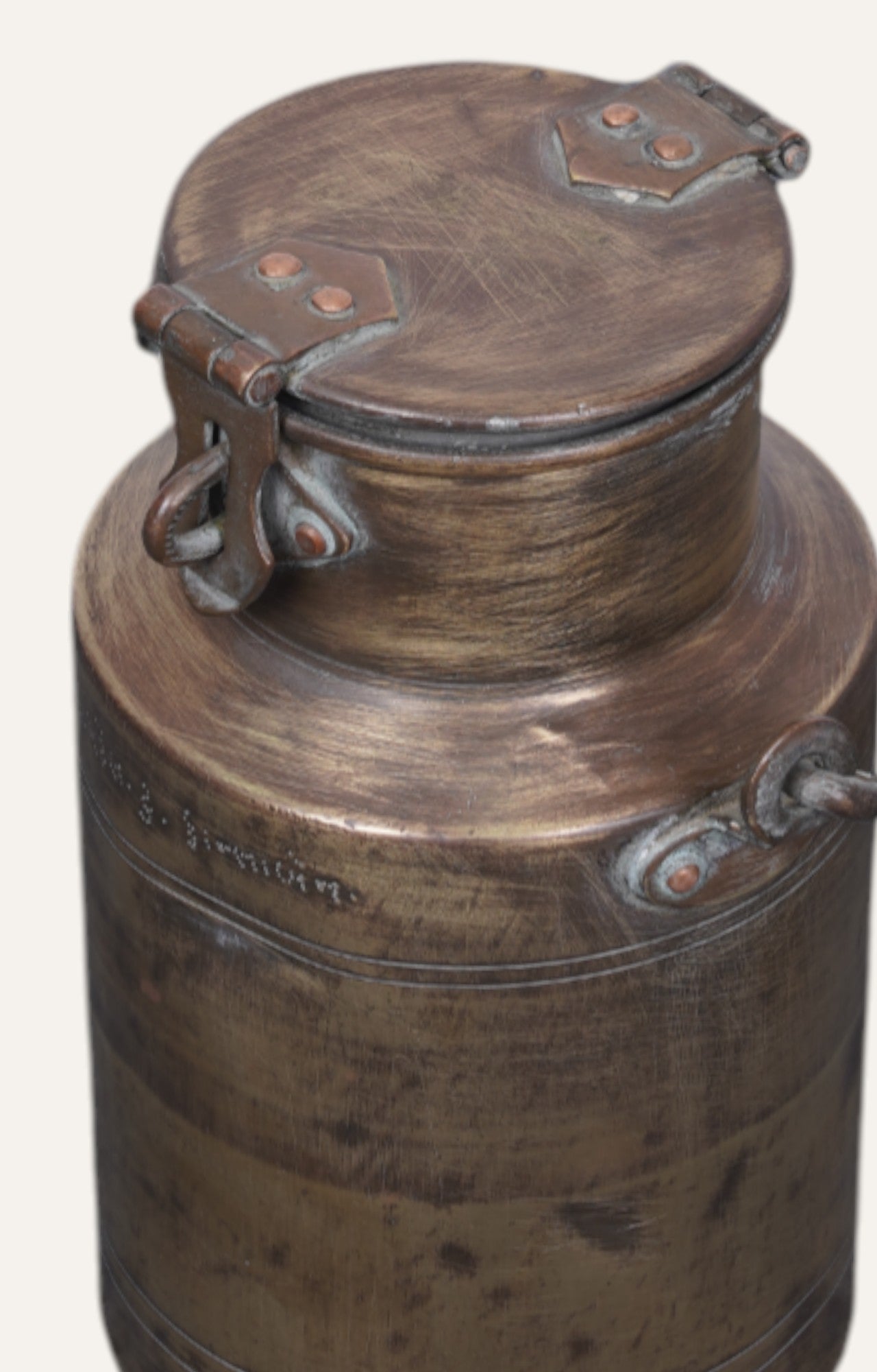 Vintage Solid Brass Kettle with Lid