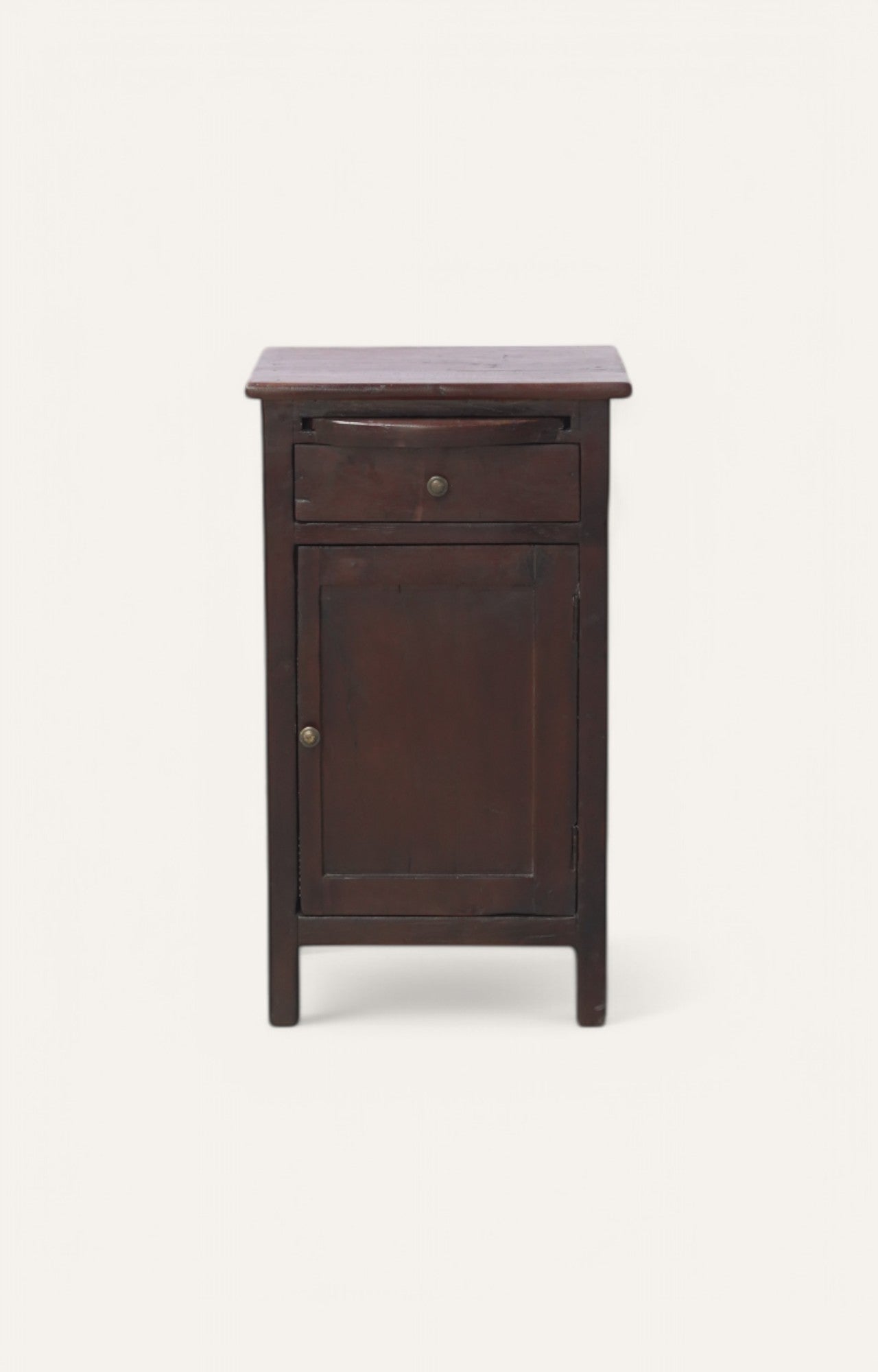 Anette Slatted Walnut Wooden Vintage Side Cabinet