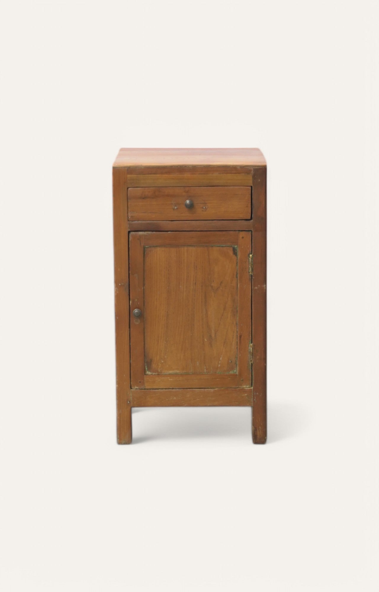 Anette Slatted Light Wooden Vintage Side Cabinet