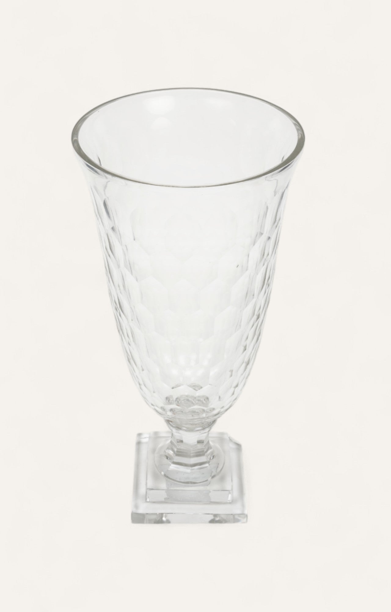 Cut-Glass Tapered Vase