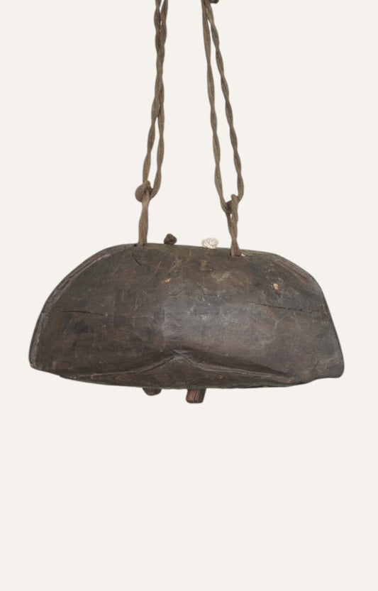 Vintage Wooden Hanging Décor with Rope