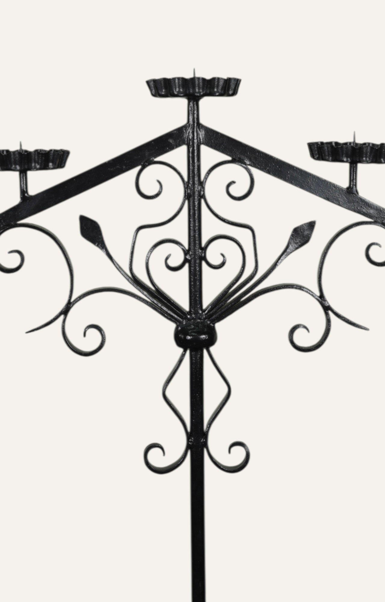 Grand Scrollwork Metal Candelabra