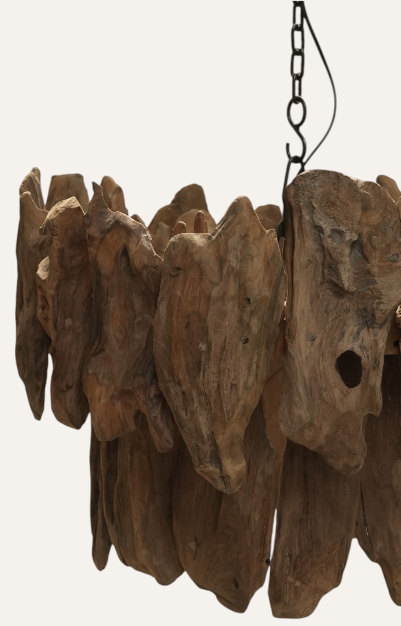 Teak Driftwood Chandelier Lamp