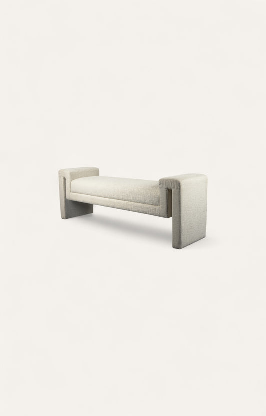 Modern Boucle Upholstered Bench