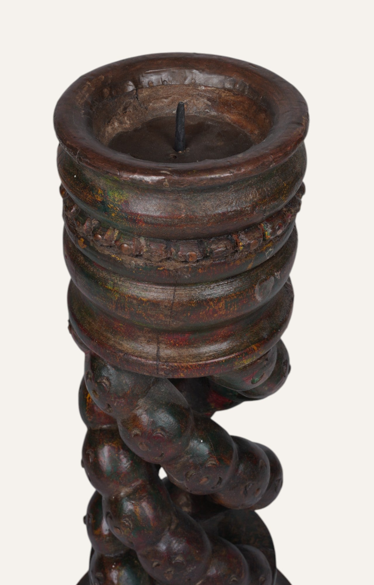 Twist wood Table Candle Stand