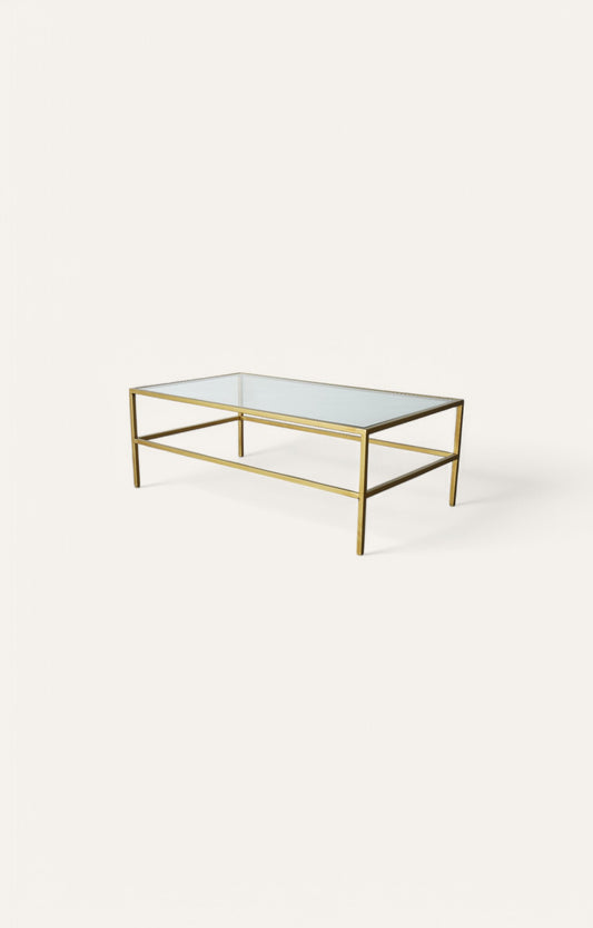 Metal With Glass Coffee Table