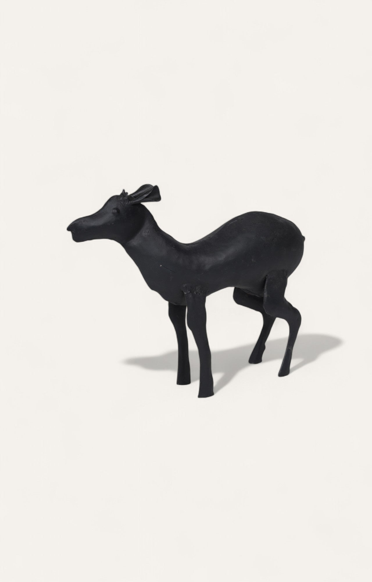 Minimal Metal Deer in Matte Black