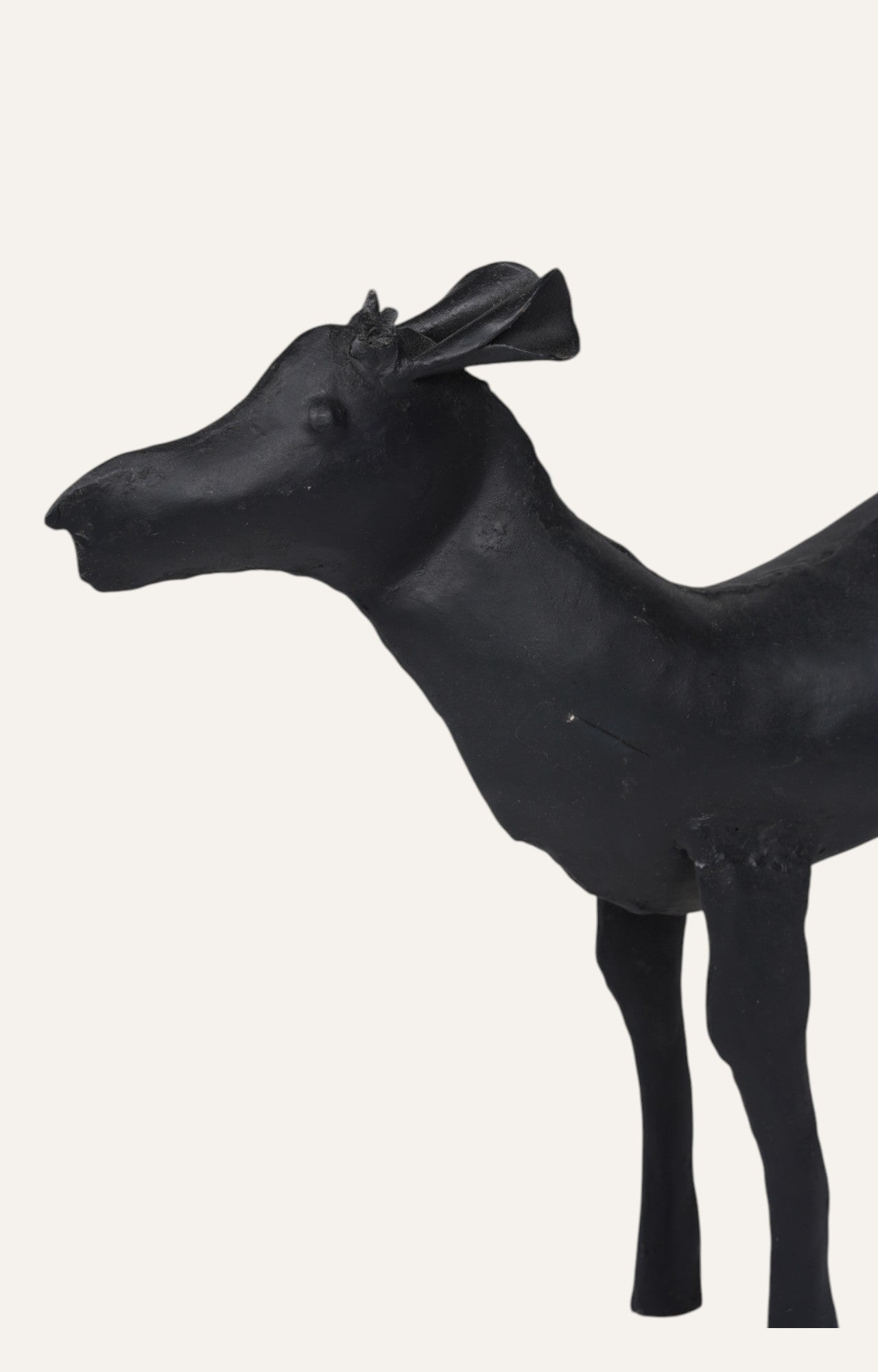 Minimal Metal Deer in Matte Black