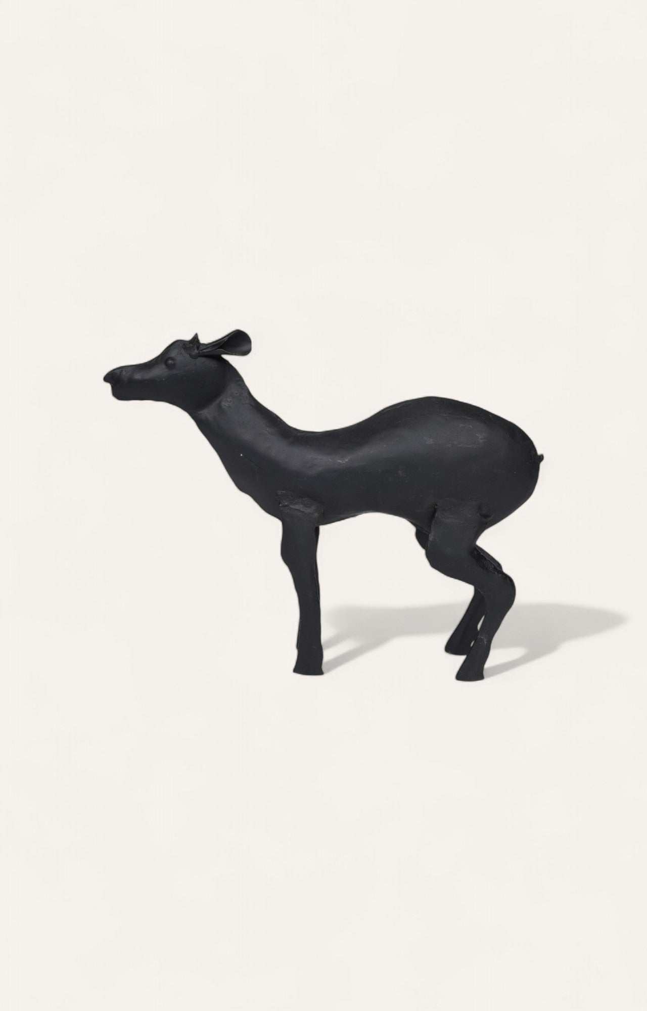Minimal Metal Deer in Matte Black