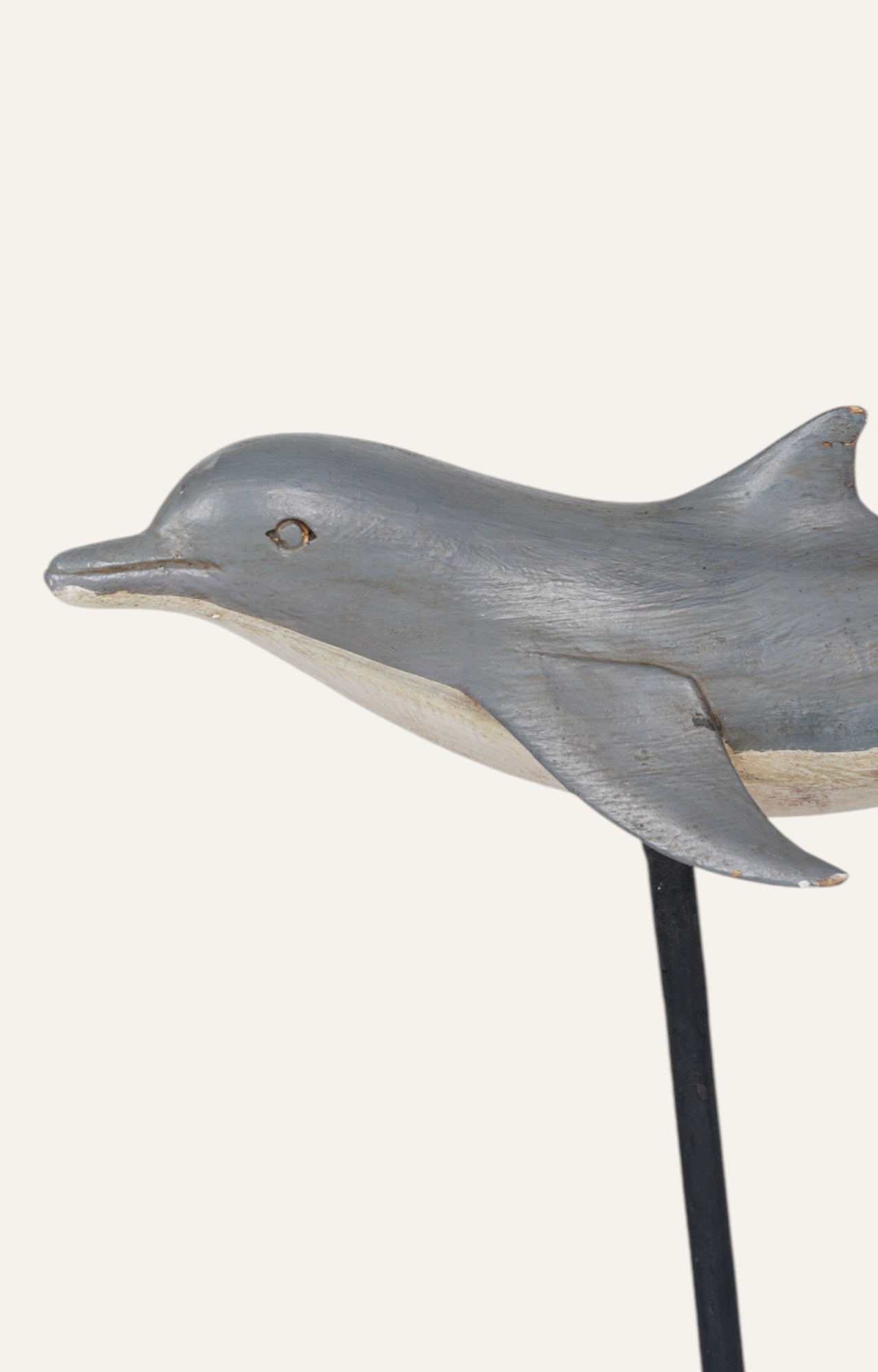 Dolphin Sculpture on Iron Stand