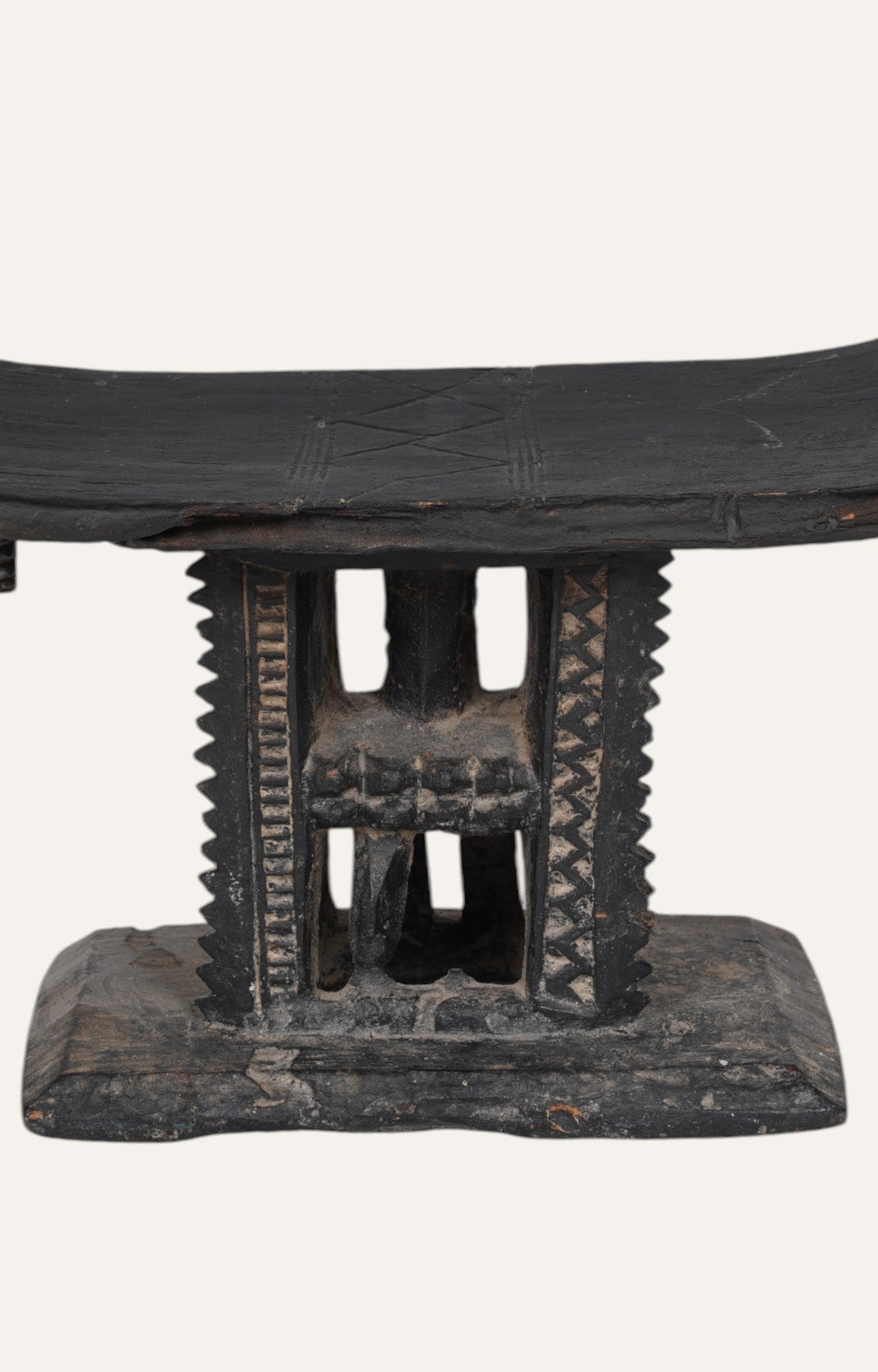 Tribal Headrest in Distressed Teak
