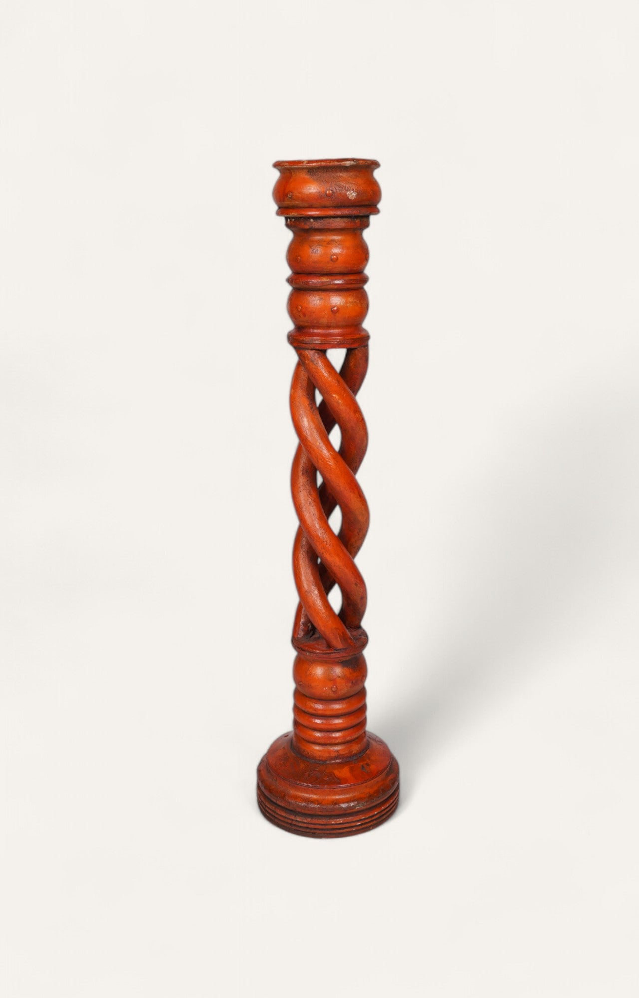 Barley Twist in Terracotta: Candle Holder