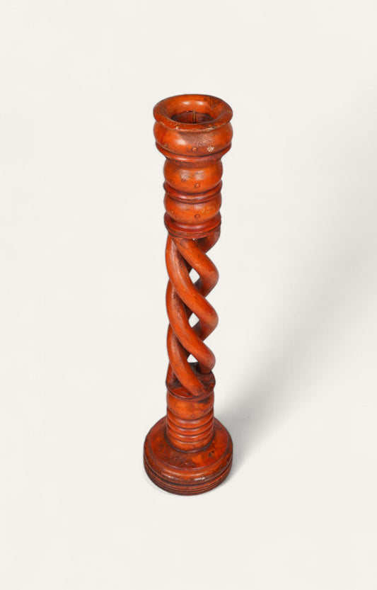 Barley Twist in Terracotta: Candle Holder