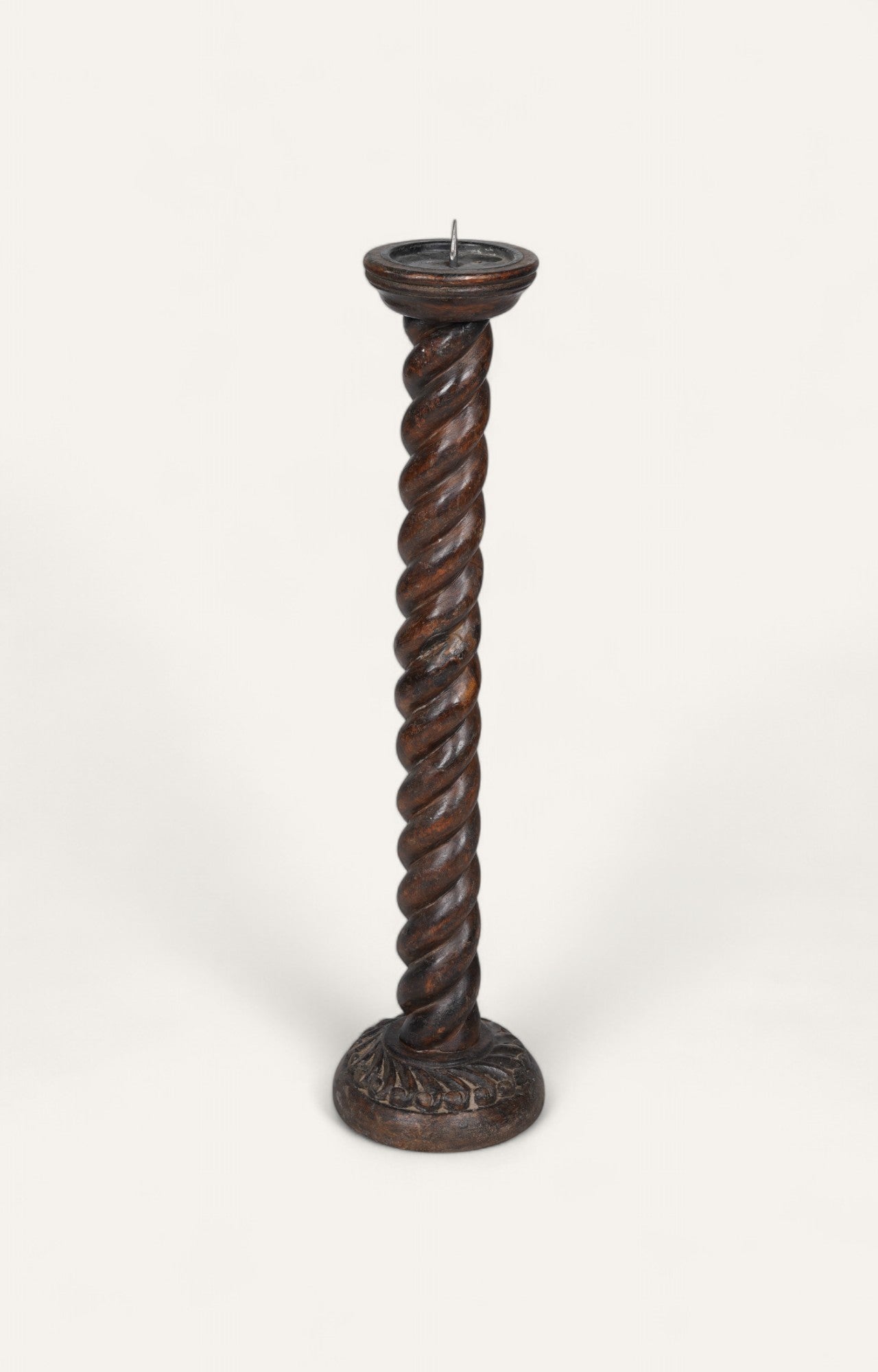 Rust Helix Classic Wooden Candle Stand