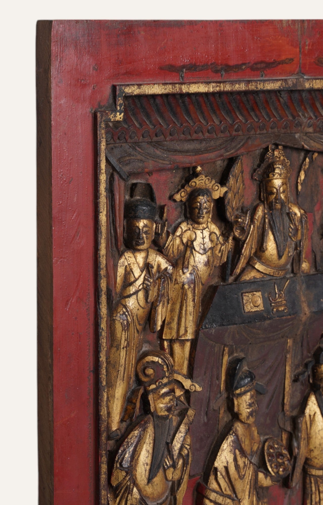 Chinese Court Scene Wall Art Relief