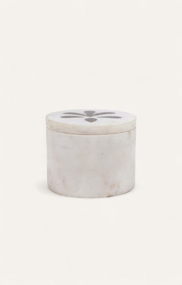 Brass Inlaid Marble Box