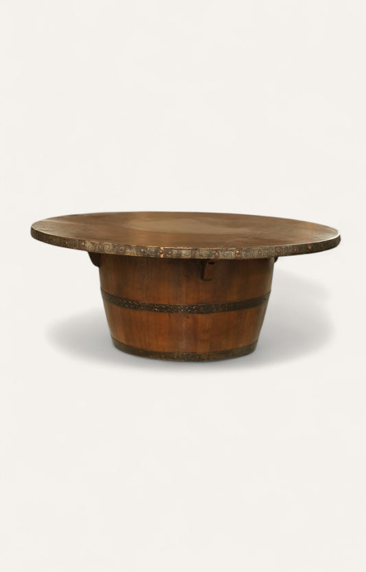 Wooden Drum Coffee Table