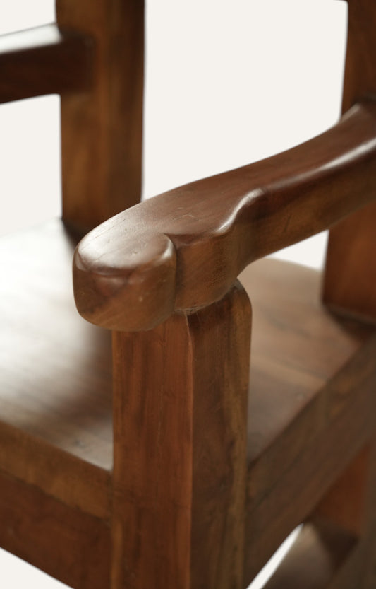 Solid Wood Rustic Arm Rest chair