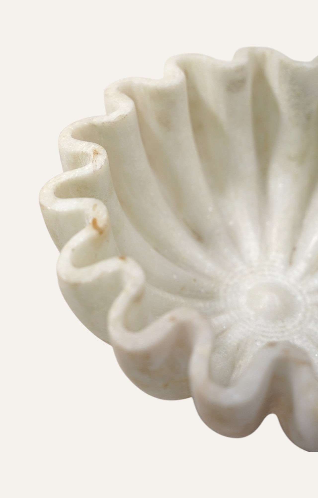 Frilled Marble Decorative Bowl