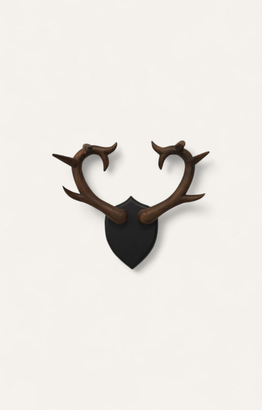 Baroque Curl Wooden Antlers Wall Display
