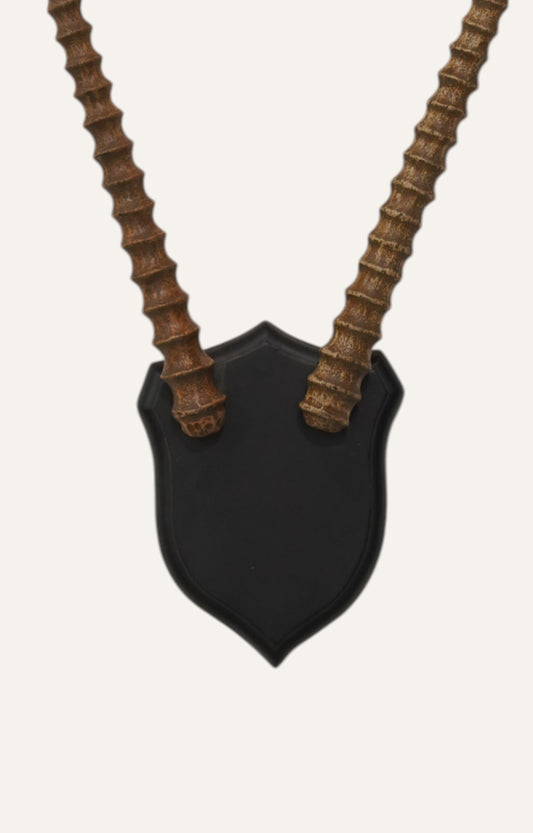 Tall Spiral Antlers Wooden Wall Sculpture