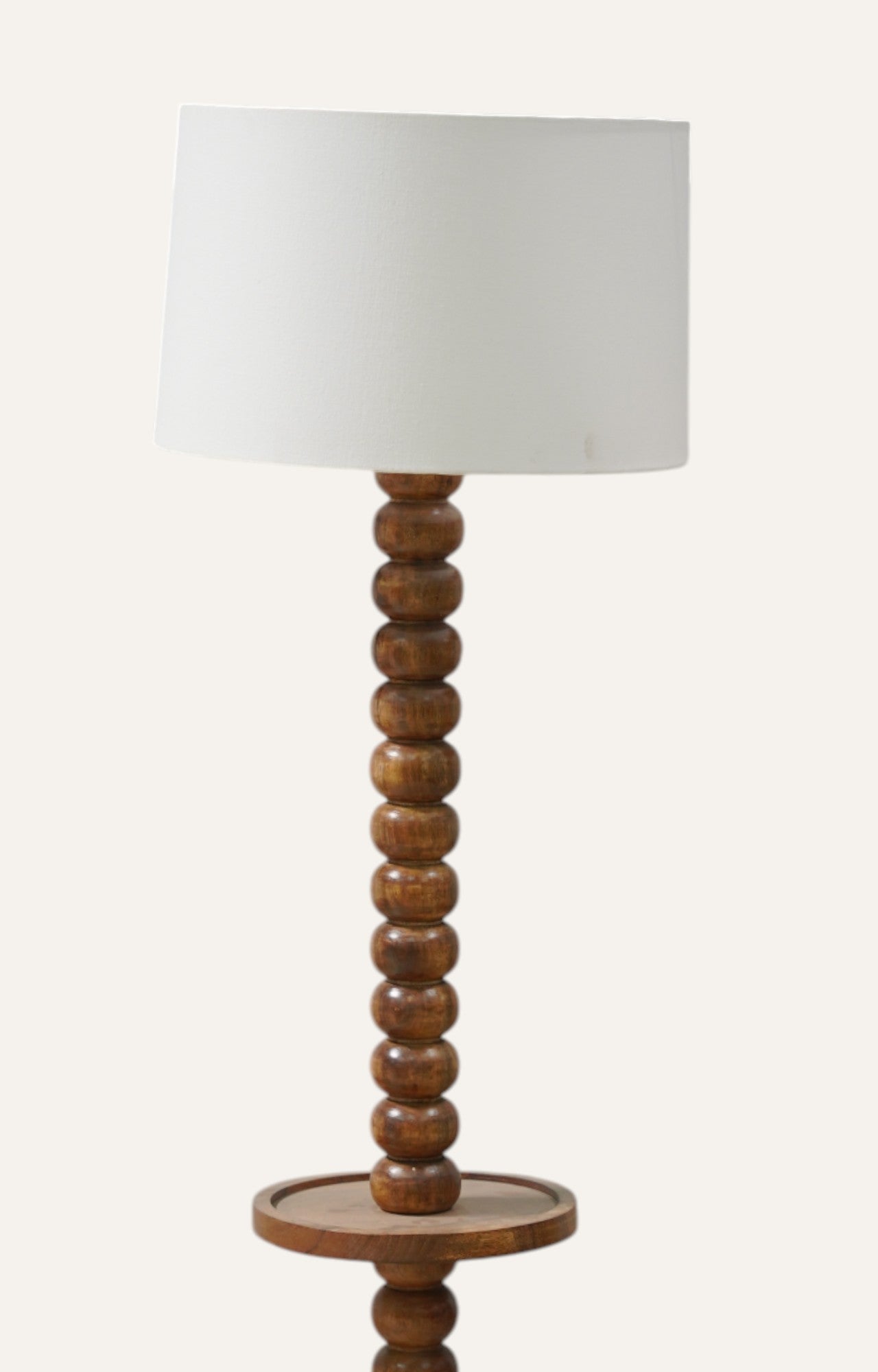 Walnut Tiered Shelf Floor Lamp