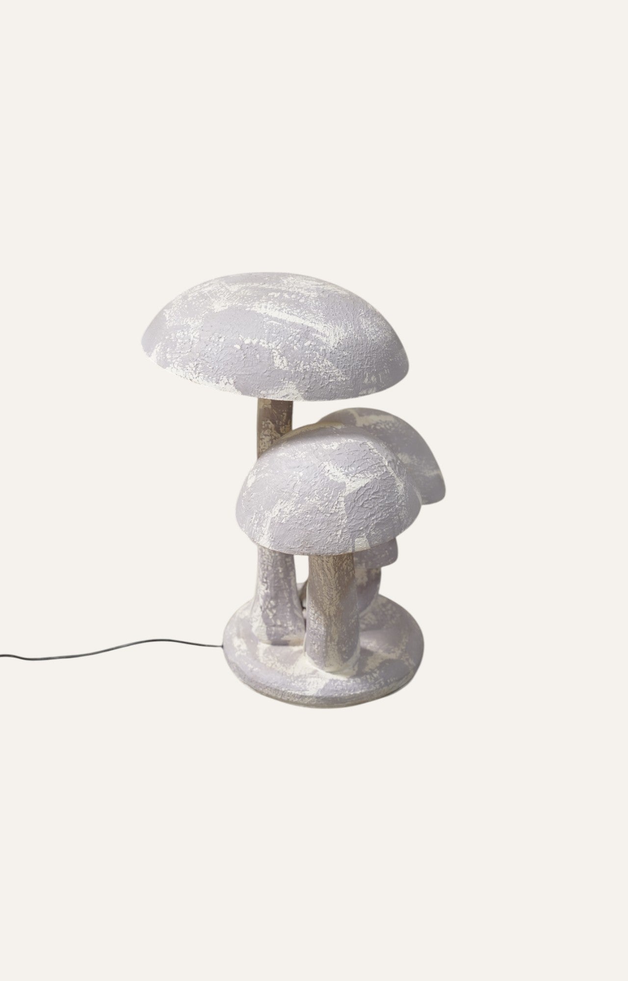 Mushroom Floor Lamp in White & Patina