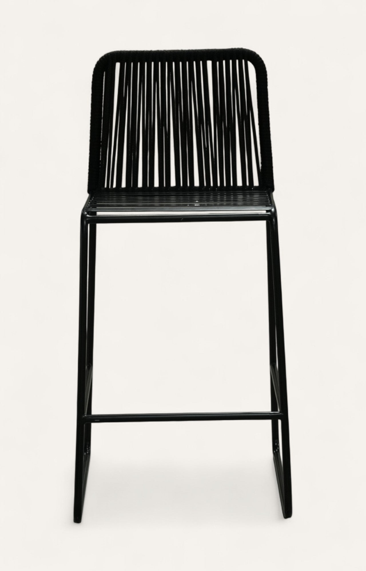 Sleek Rope Back Bar Stool