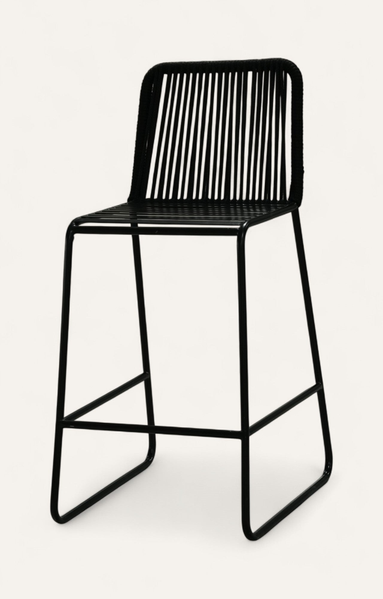 Sleek Rope Back Bar Stool