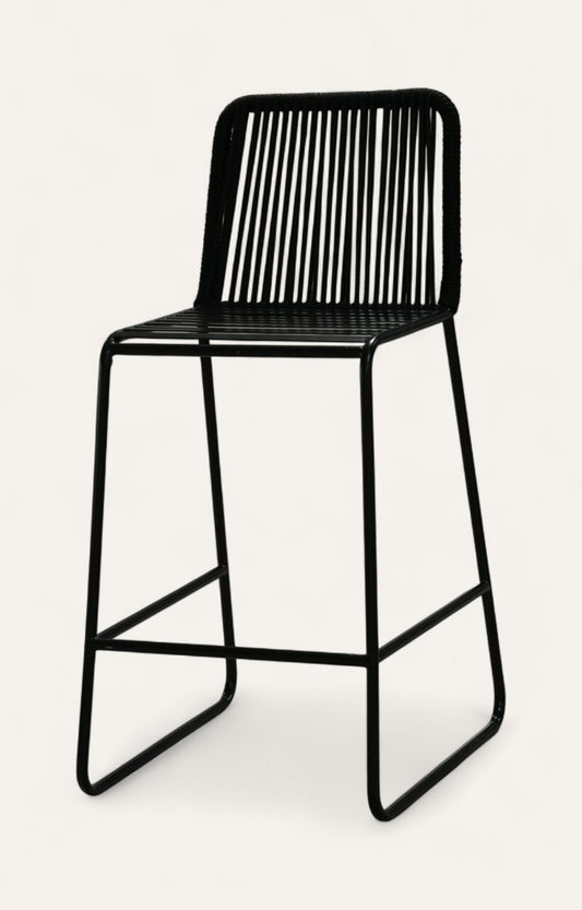 Sleek Rope Back Bar Stool