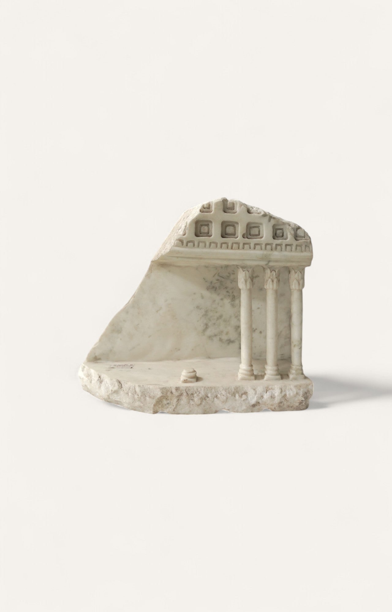 Rare Miniature Marble Portico Fragment