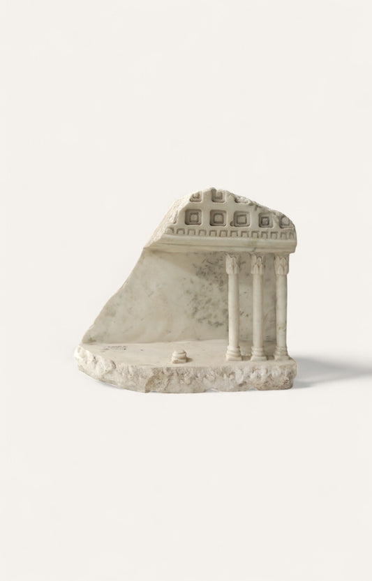 Rare Miniature Marble Portico Fragment