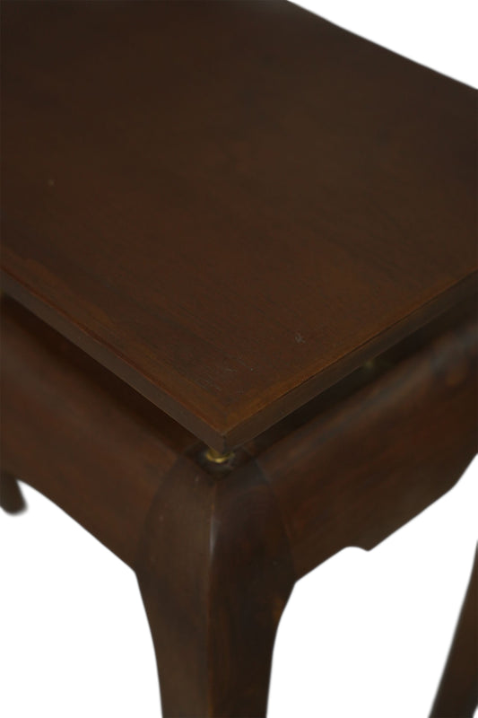 Sculptural Brown Acacia Wood Console Table