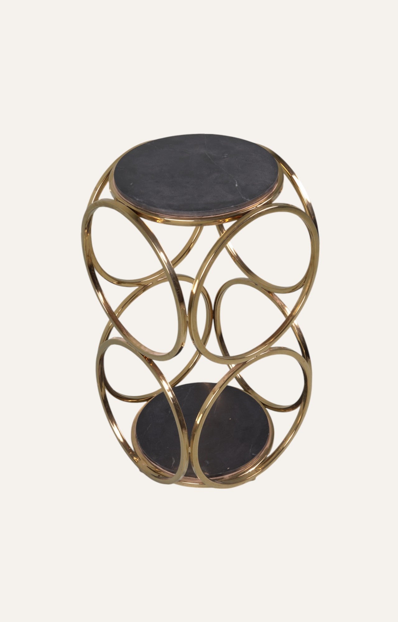 Coated side table With Marble Top