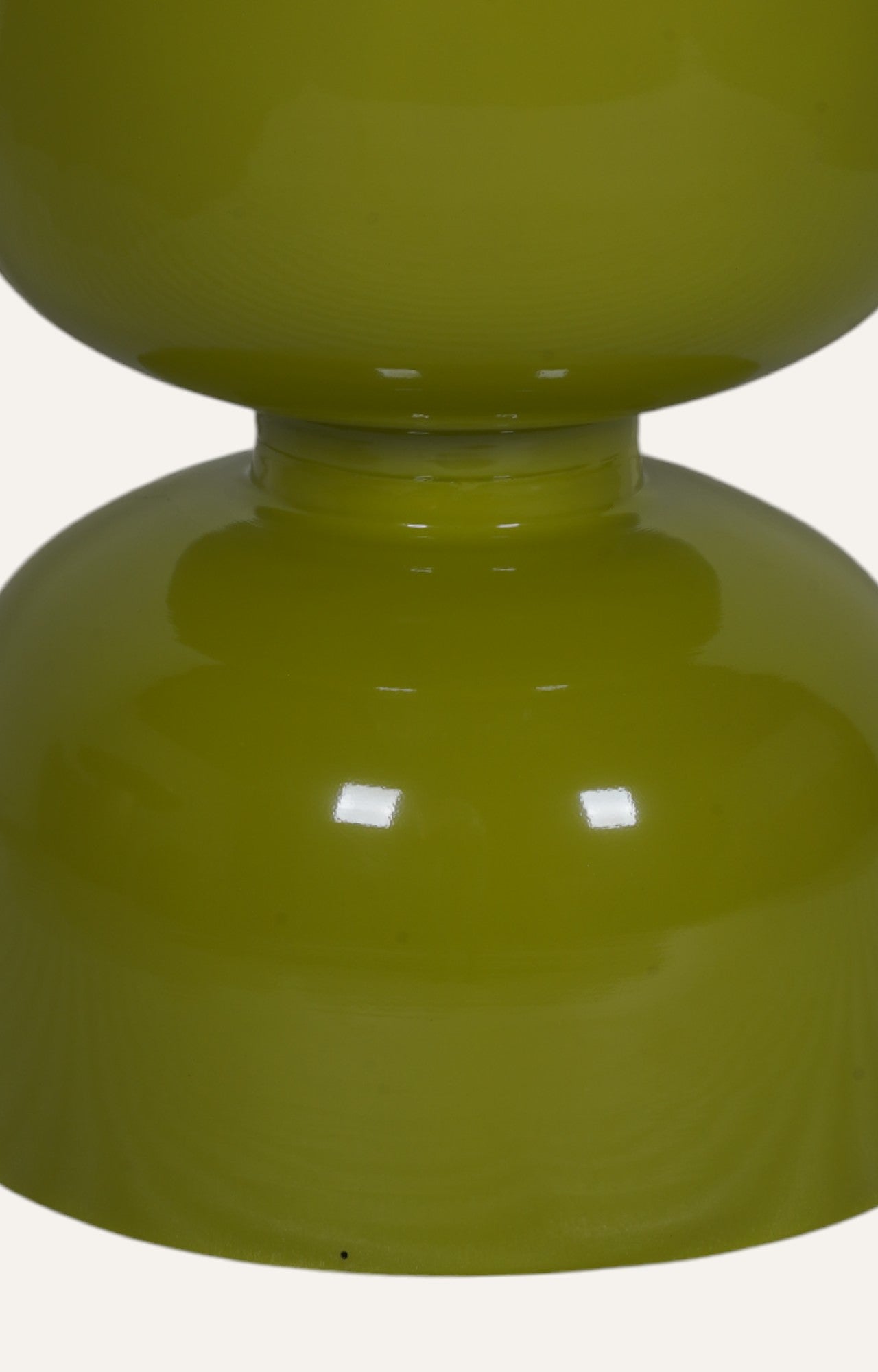 Soft Sage Olive Hourglass Fiber Stool