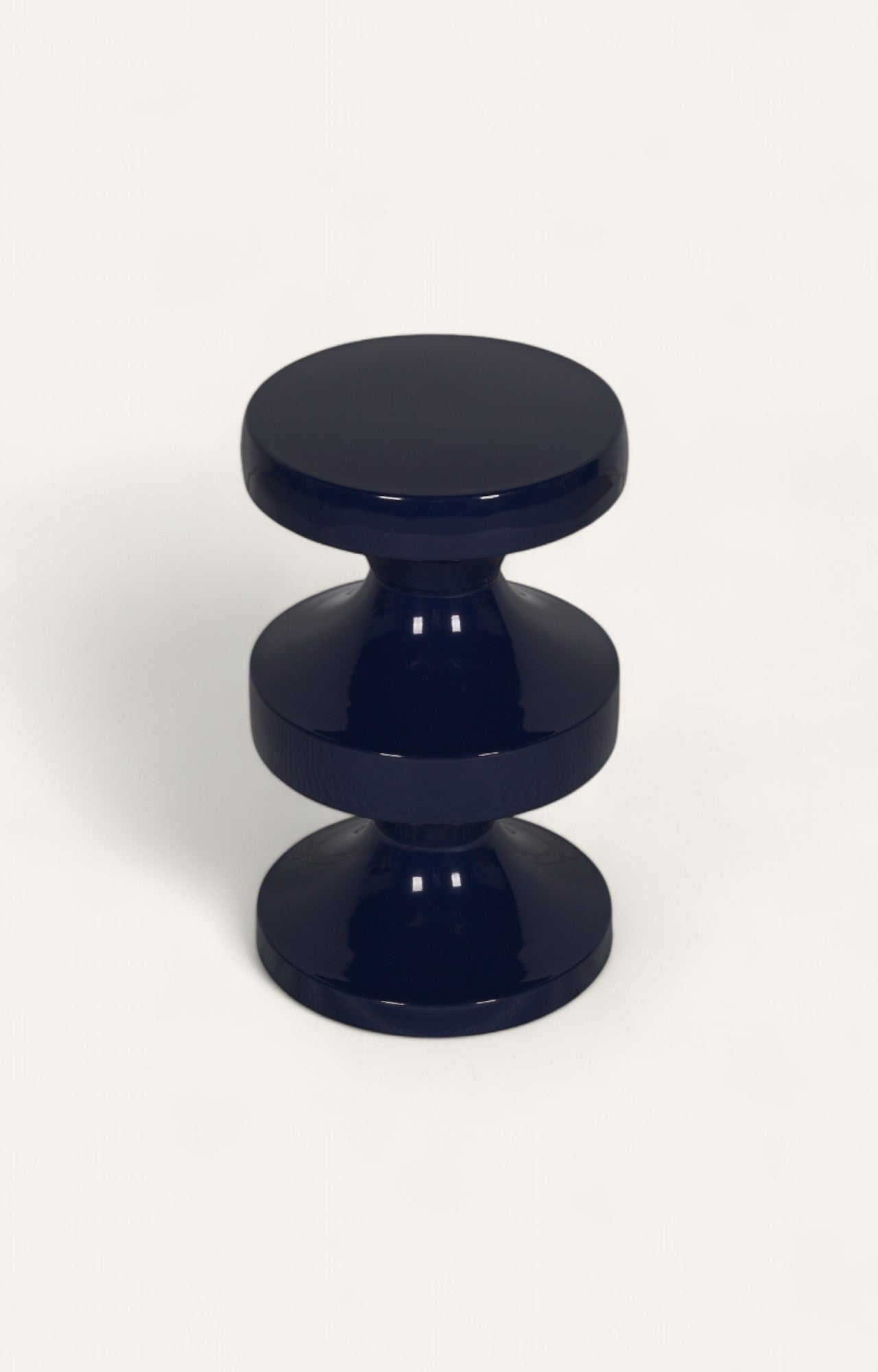 Three-Tiered Teal Hourglass Fiber Table