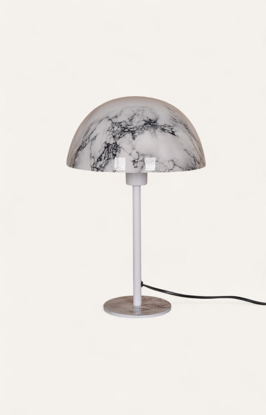 Graceful Marble Finish Metal Table Lamp